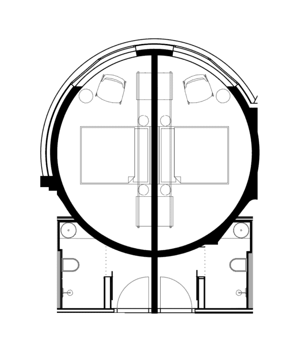 Floor plan of the Dubbelt Stuuv at John & Will Bremen – two connected Lütt Stuuv rooms for families or friends
